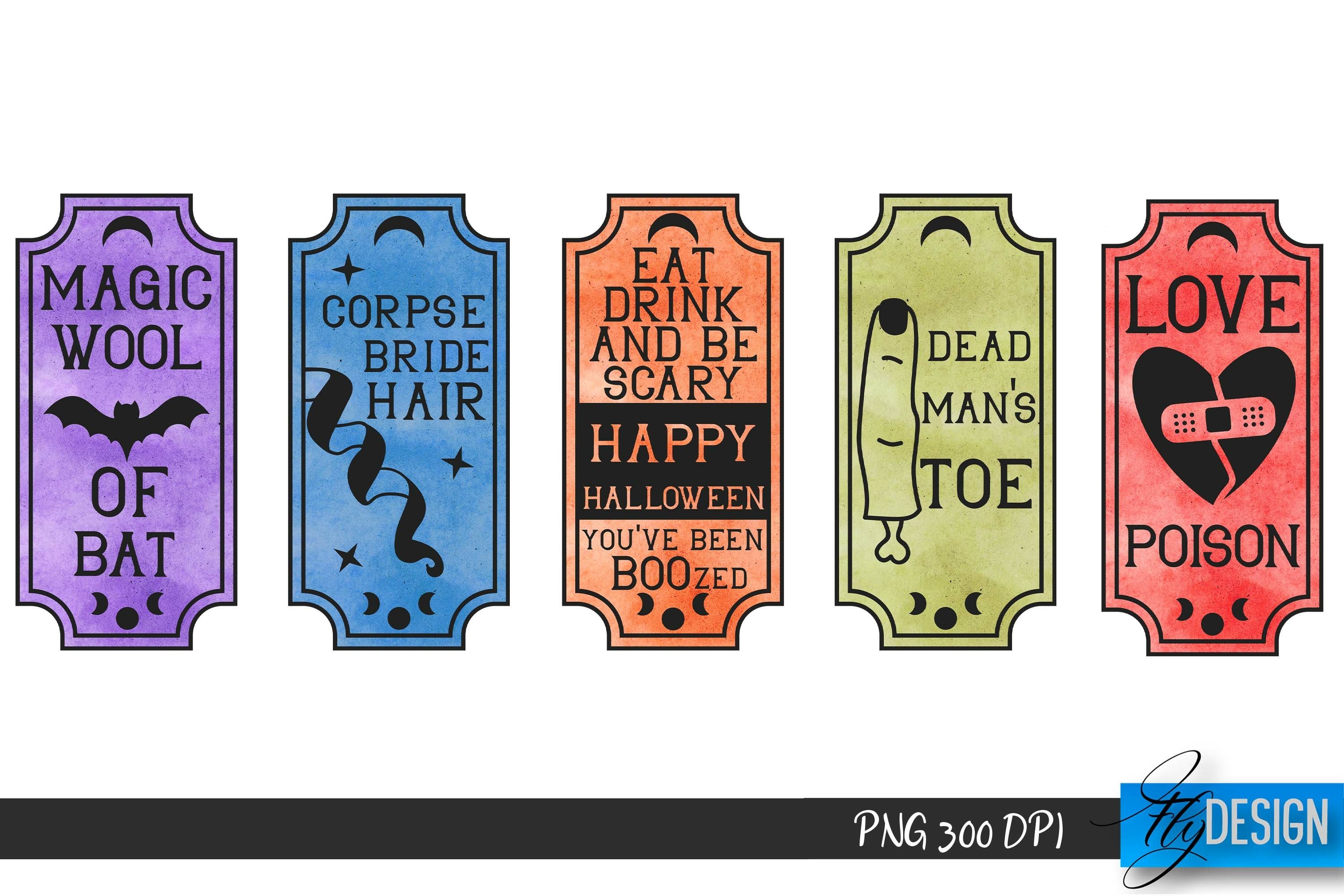 Halloween Labels | Potion Labels | Vintage Bottle Labels v.2 view 3