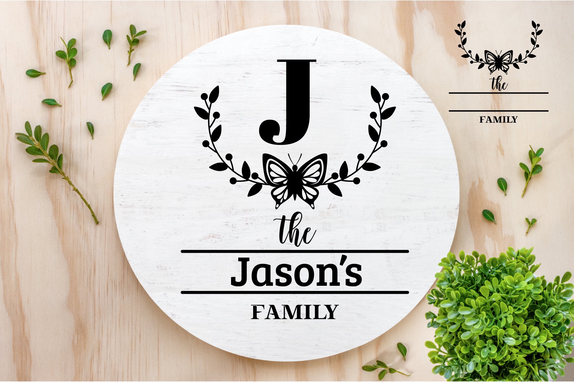 20 Family Butterfly monograms SUPER bundle SVGs view 3