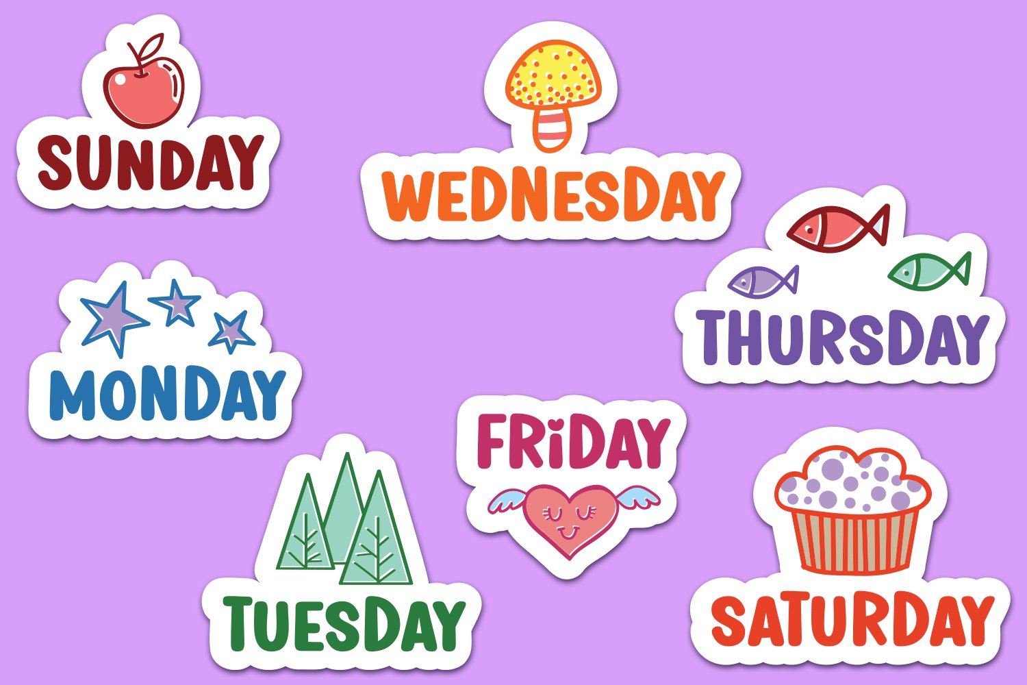 Doodle and Text Stickers| 105 PNG items view 3