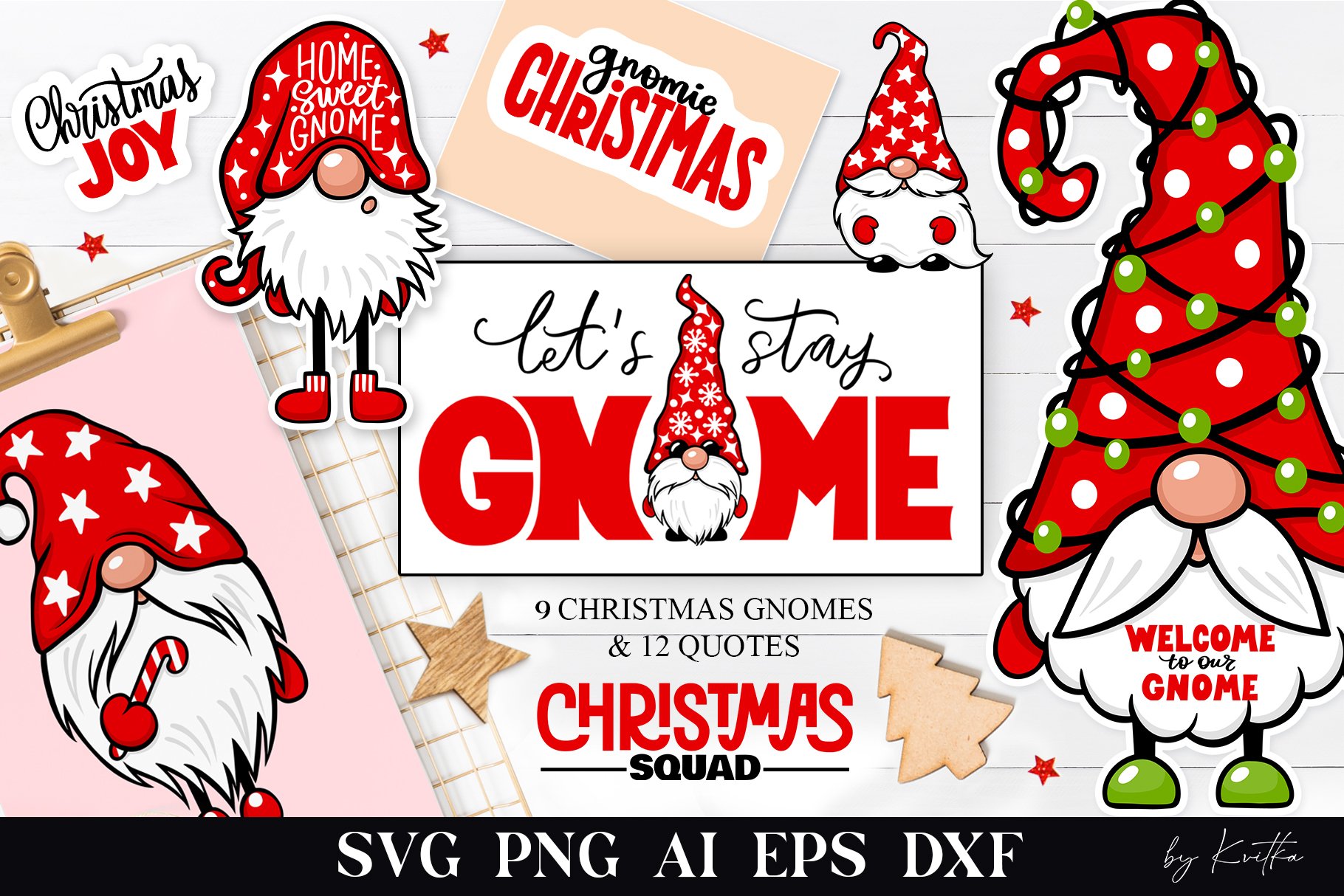 Christmas Gnomes Svg Bundle. Gnome clipart. Christmas Quotes