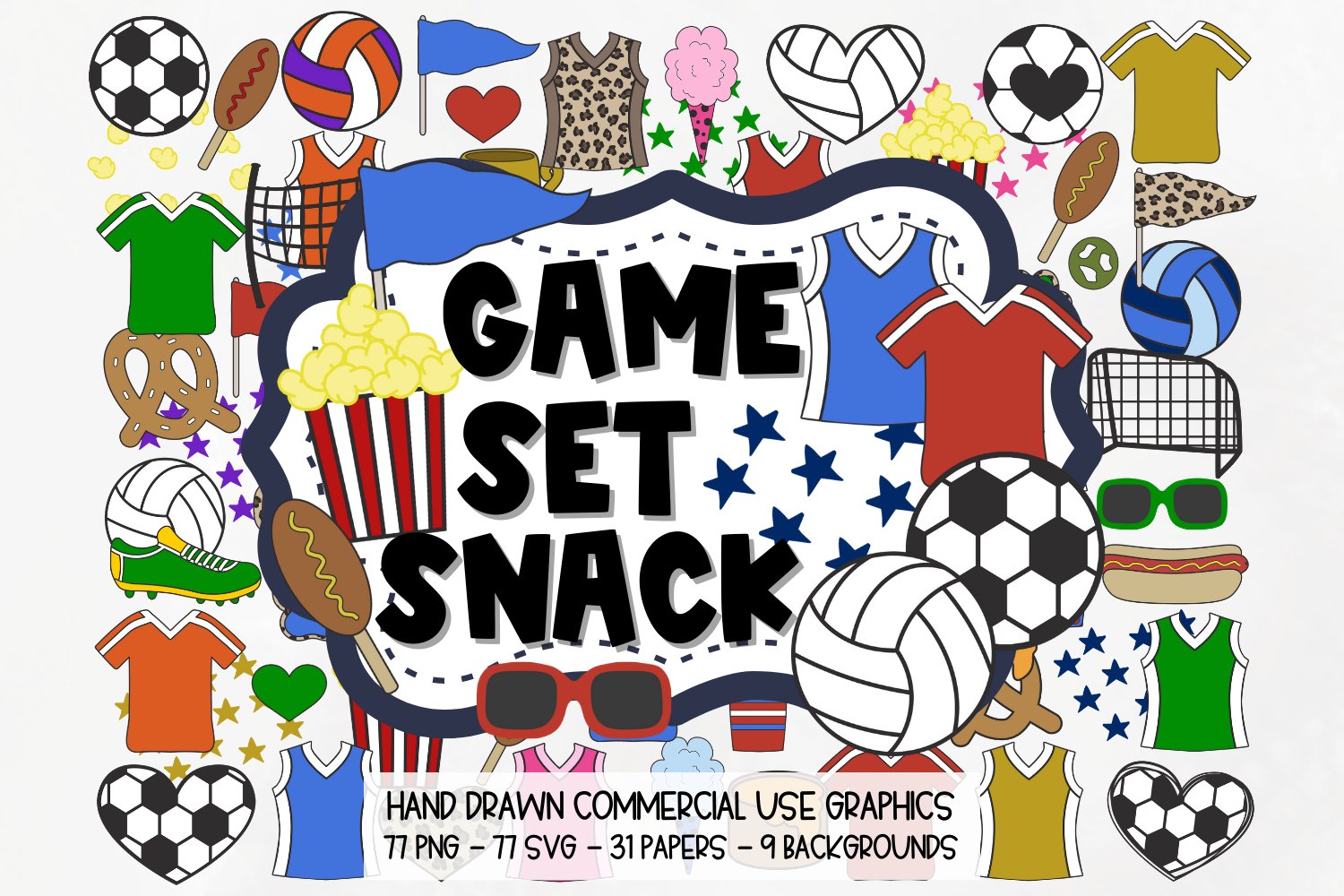 Sports SVG Bundle, Sports Clipart, Sports PNG Bundle