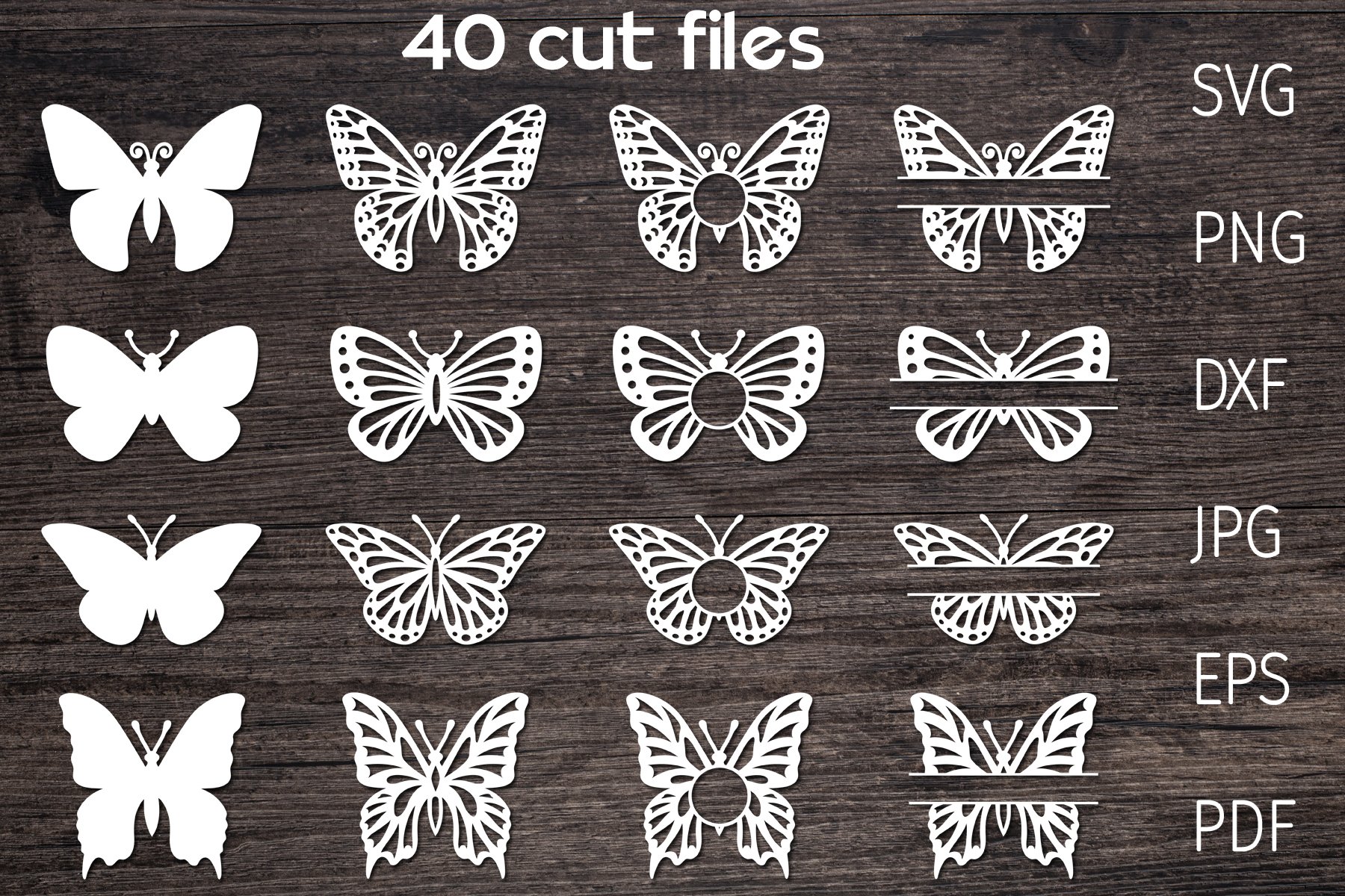 Butterfly svg bundle, butterfly monogram frame, split frame