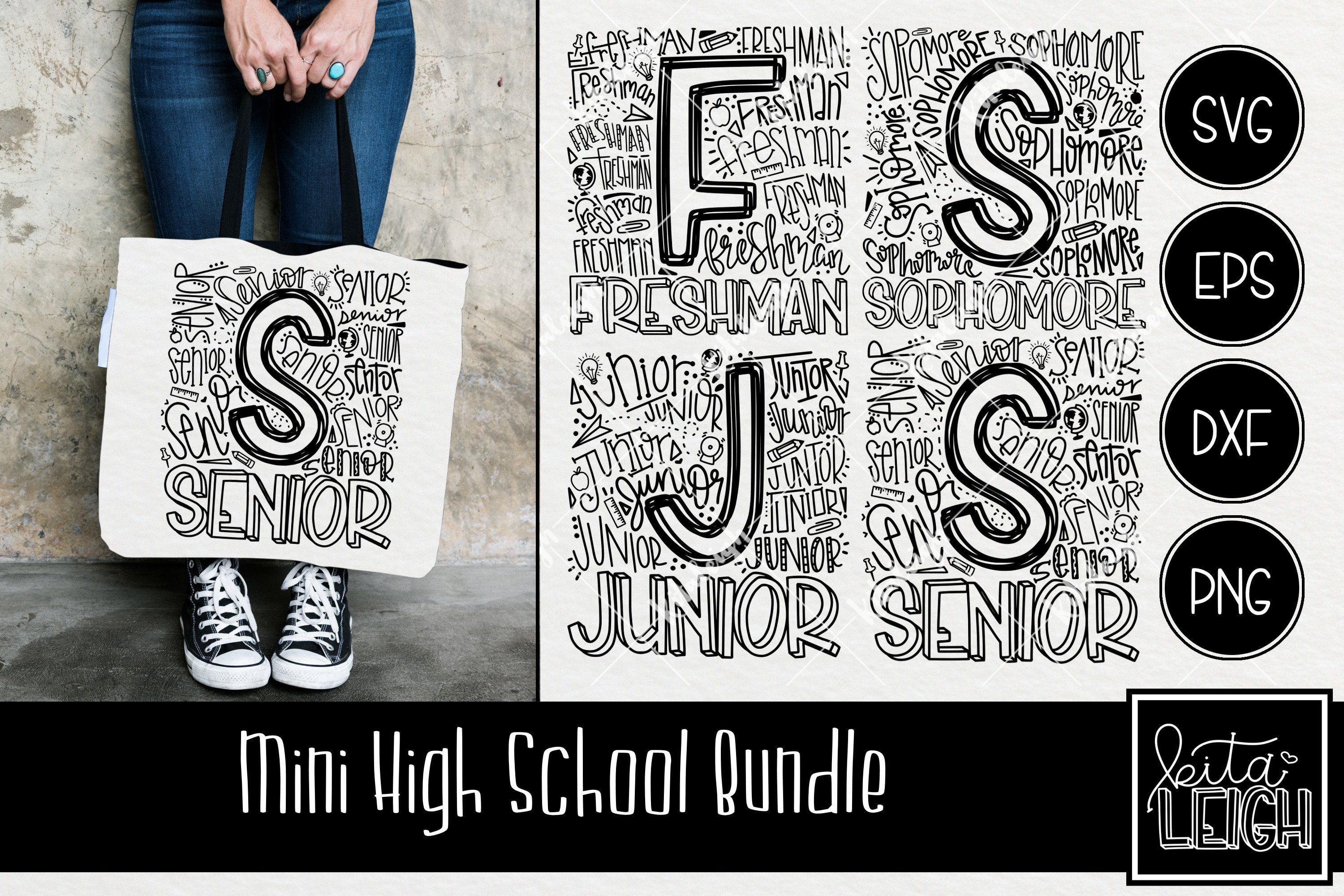 High School Mini Typography Totes | Teacher Appreciation