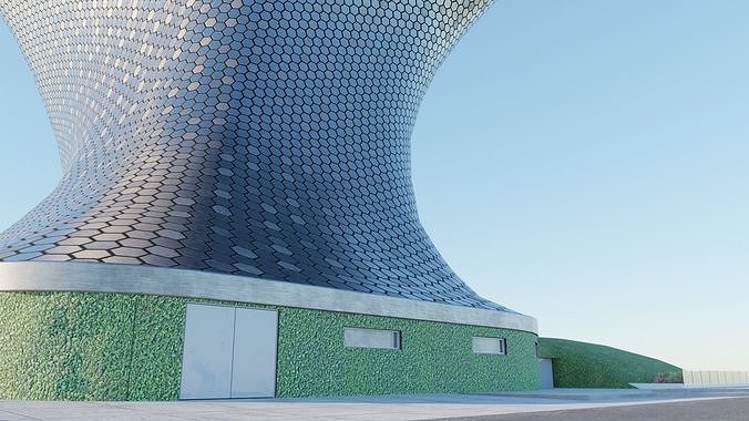 Soumaya Museum Low-poly 3D model view 3