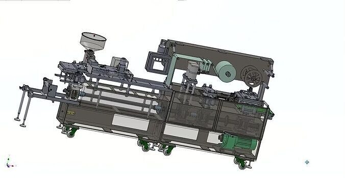 Aluminium Blister Packing Machine for Pharma and Food Packaging 3D model view 2