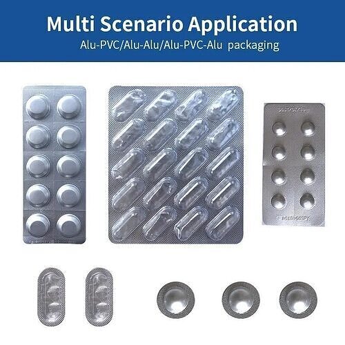 Aluminium Blister Packing Machine for Pharma and Food Packaging 3D model view 3