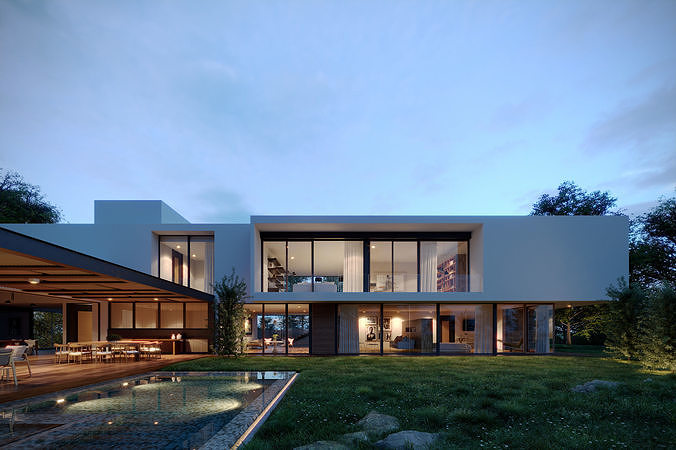 Casa GP Exterior Scene  3D model view 2