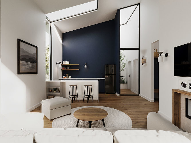 Cabin II House by FGM 3D model view 2