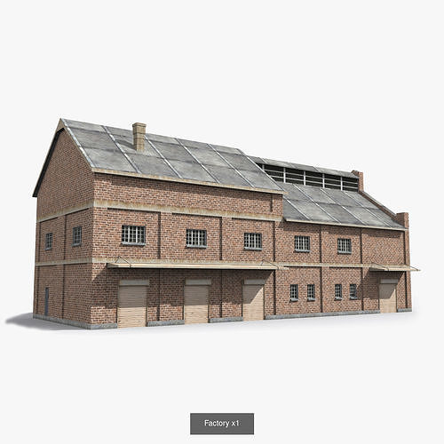 12  Factory Collection Low-poly 3D model 3D Model Pack view 2
