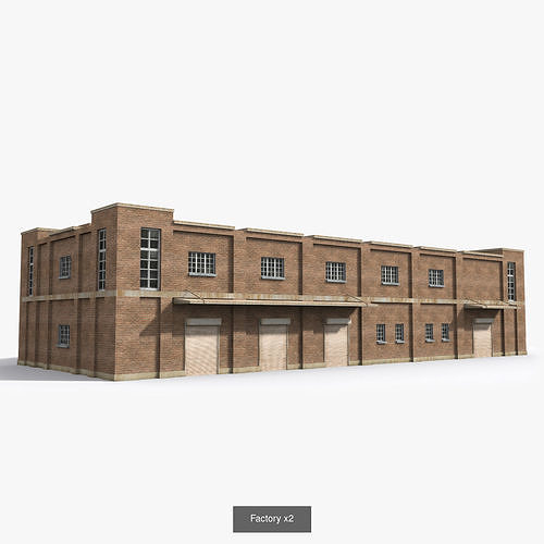 12  Factory Collection Low-poly 3D model 3D Model Pack view 3