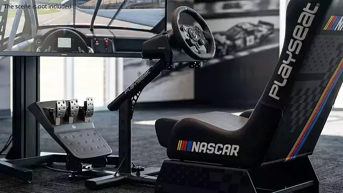 Logitech Driving Wheel Controller with Pedals 3D model view 3