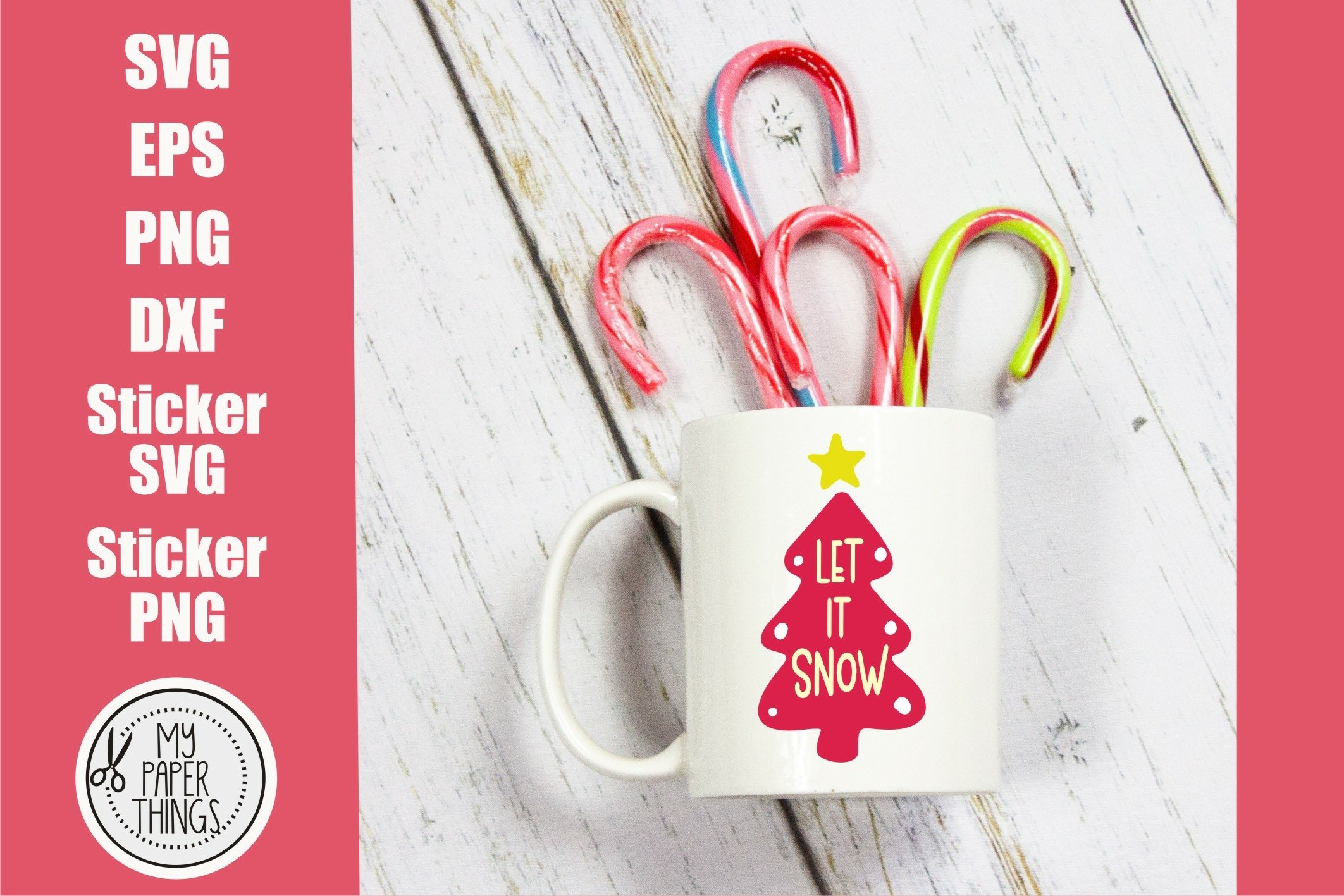 Christmas Stickers Bundle | Christmas Tree SVG Bundle view 3
