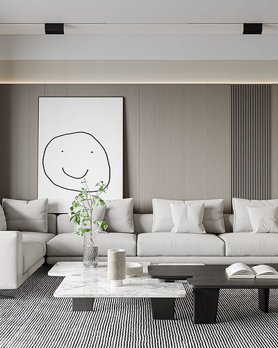 apartment interior scenes     3D model view 3