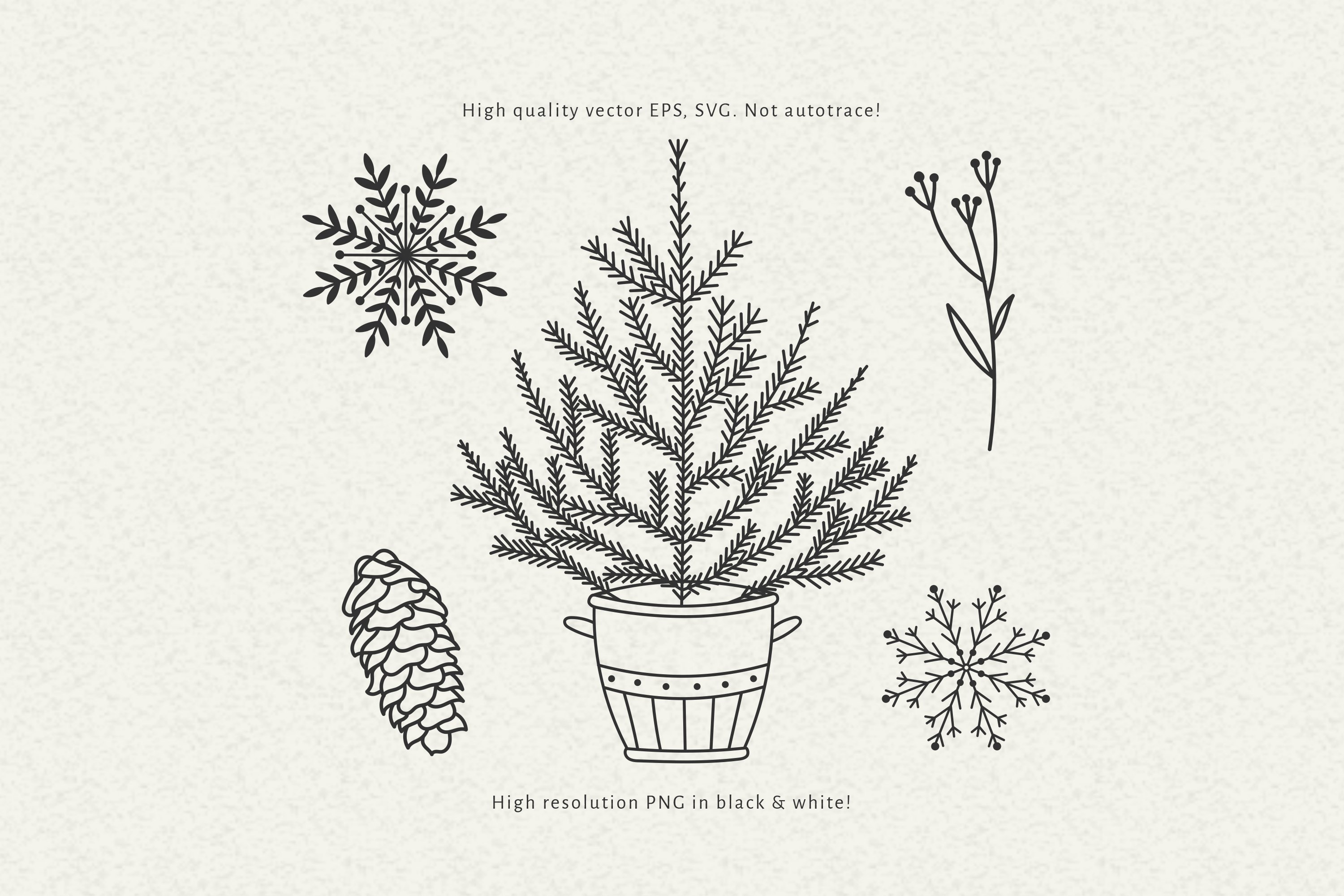 Scandinavian Christmas Svg Bundle, Christmas Svg Clipart view 3