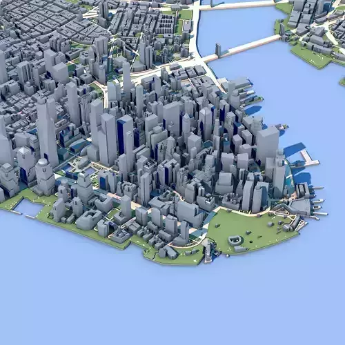 Manhattan Island New York City United States 3D model