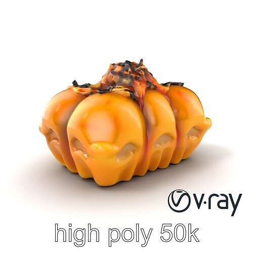 Takoyaki Deluxe Plate Model Pack Low-poly 3D model view 2