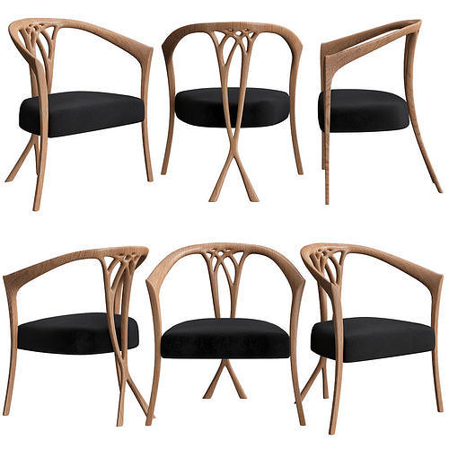 Chair and Armchair Collection 30 Pieces 3d model 3D model view 3