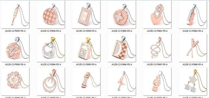 70 Rose Pendant 3dm  bulk collection  3D print model