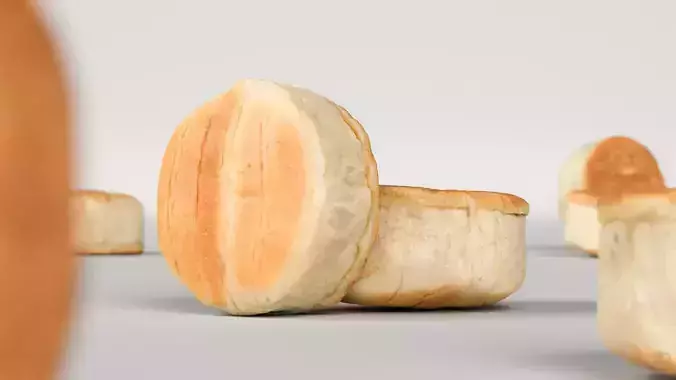 Tokimeki Bread 3D model view 2