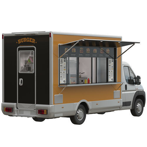 RAM PROMASTER Food Truck 3D model view 2