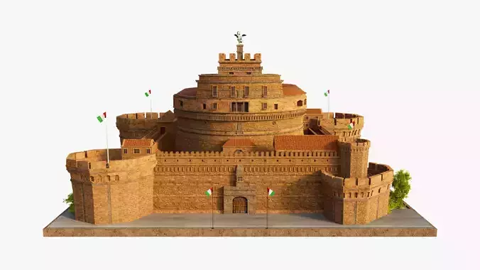 Castel Sant Angelo 3D model view 3