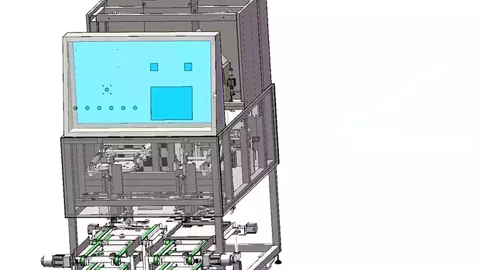 Automatic Granule Loose Bag Packing Machine 3D CAD Model  3D model view 3