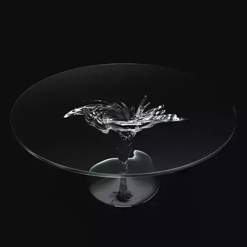 Twisted Dining Table 3D model view 3