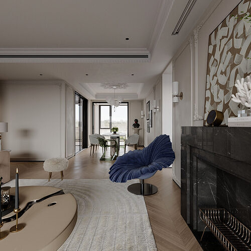 Apartment interior scenes        3D model view 3