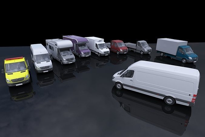 Sprinter 9 models 3D Model Pack view 3
