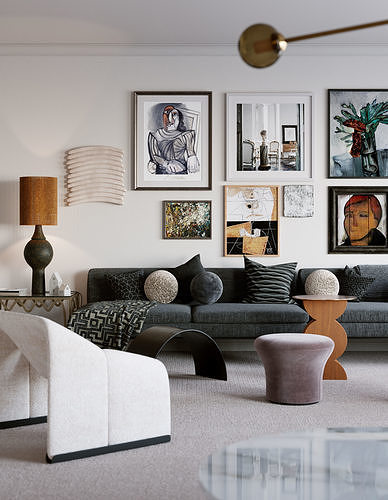 Caulfield North interior scene 3D model view 3