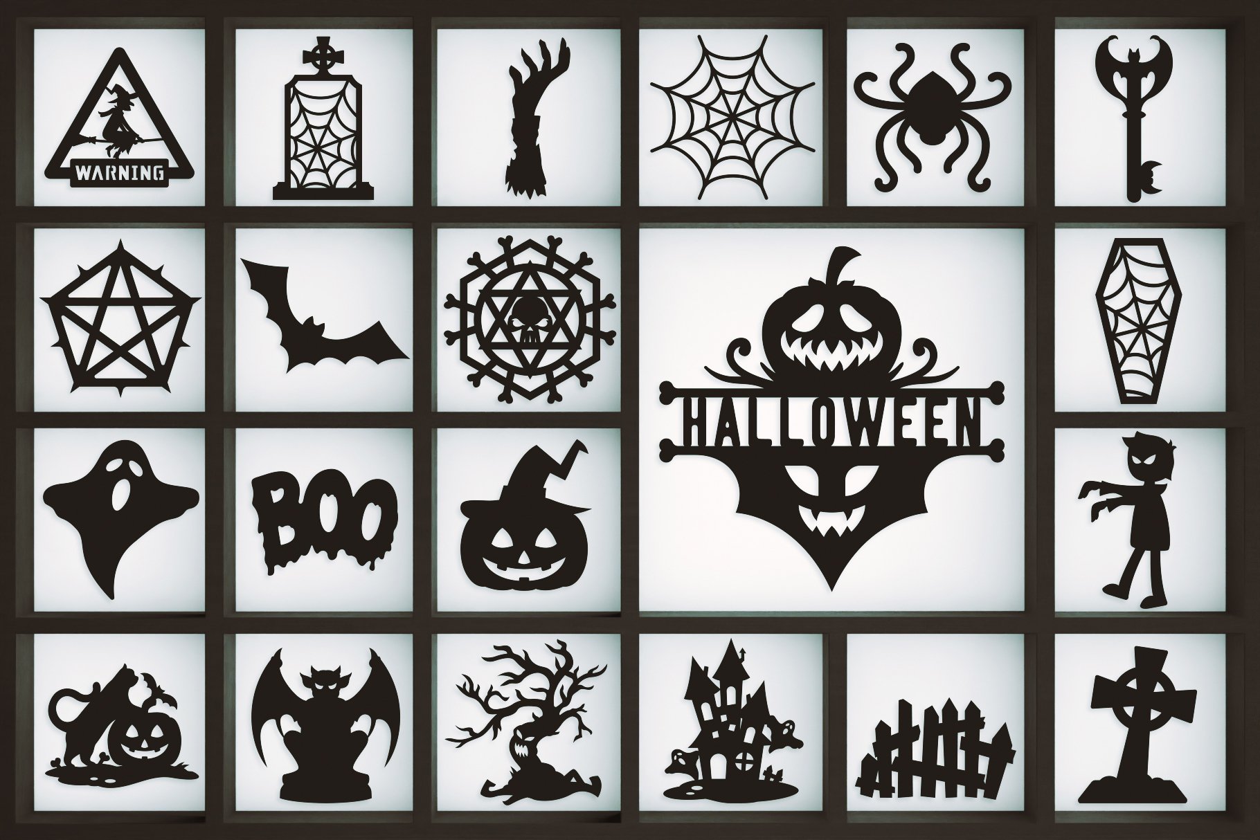 300 Halloween SVG Cut Files Bundle | Halloween Ornaments view 3