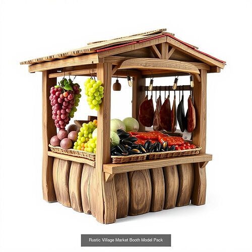 Rustic Market Stalls Pack view 3