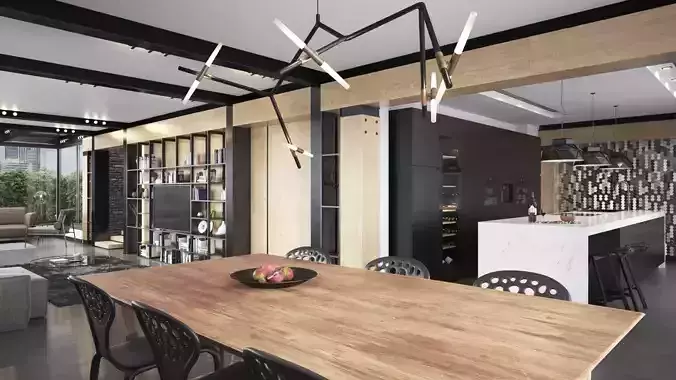 Archinteriors vol 60 - Modern home interiors 3D model view 3