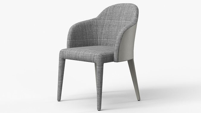 Fendi Chair Cream Suit - PBR Low-poly 3D model view 3