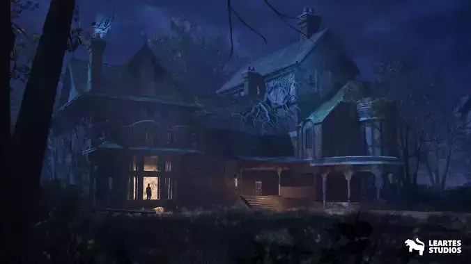 Haunted House Environment  Low-poly 3D model