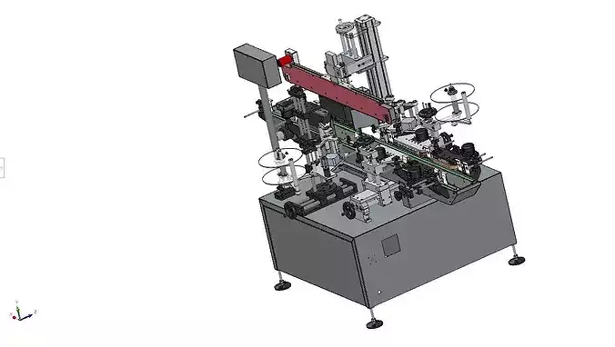 Automatic Packaging Machine  Solution for Food Cosmetics 3D model view 3
