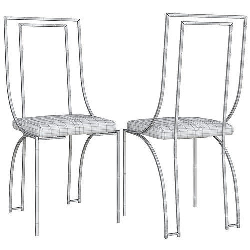 Chairs 3d model collection rattan chair Low-poly 3D model view 3