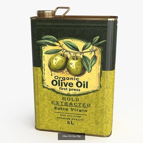 Olive Oil Can Collection 3D Model Pack view 3