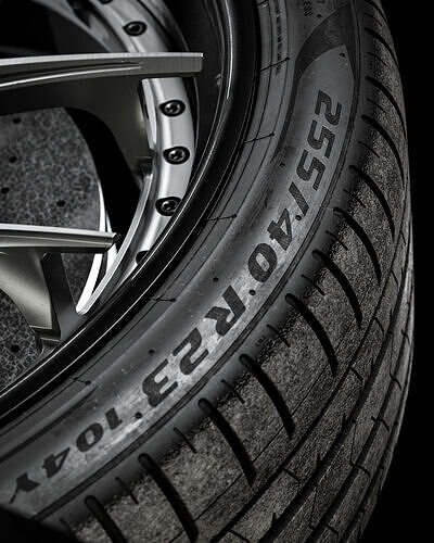Pirelli P ZERO PZ4 255 40 R23 3D model view 3