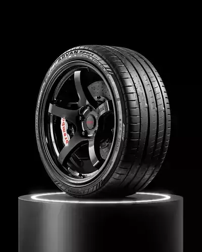 Yokohama Advan Sport V107 255 35 ZR19 96Y 3D model
