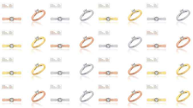 33 Women Solitaire Ring 3dm render details  3D Model Pack view 3