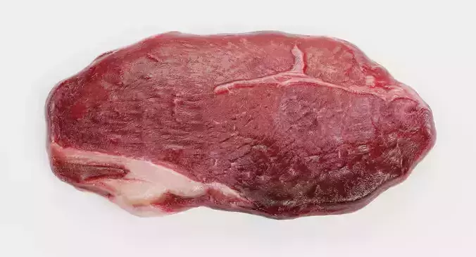Animated Rump Steak - Raw to Rare Transformation 3D model view 3