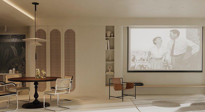 apartment interior scenes    3D model view 3