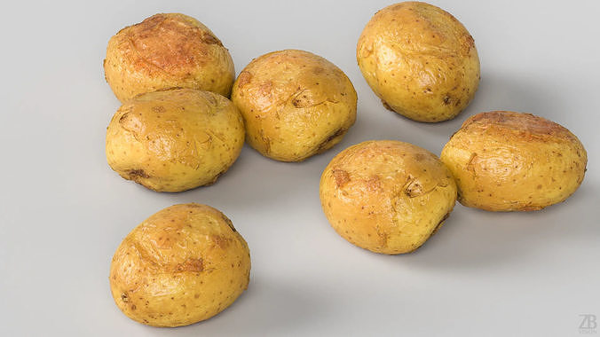 Potato 3D model view 3